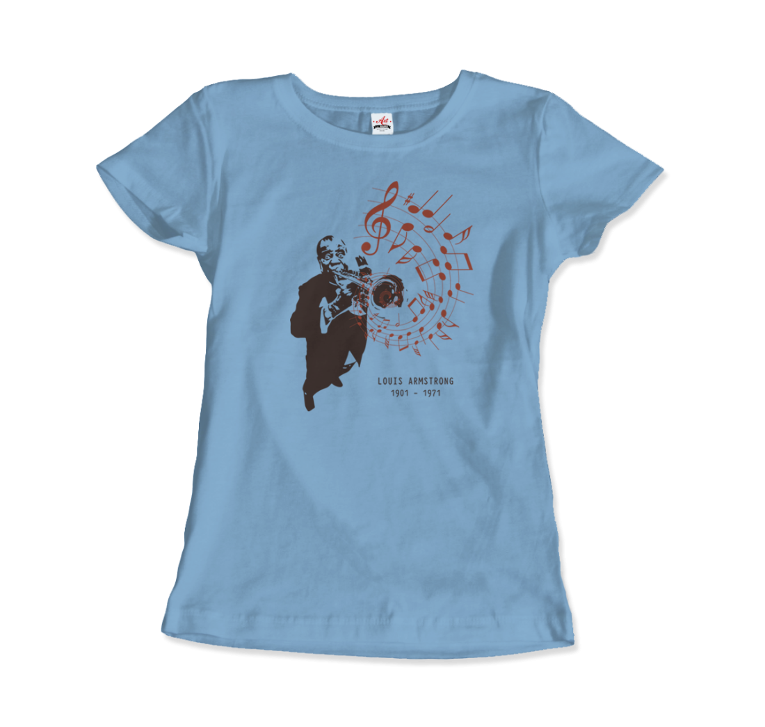 Louis Armstrong (Satchmo) Playing Trumpet t-shirt by Art-O-Rama Shop