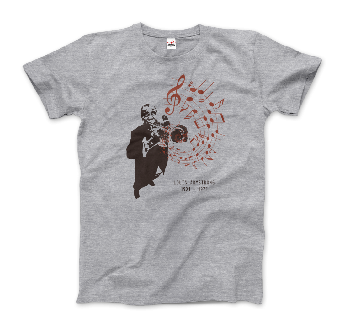Louis Armstrong (Satchmo) Playing Trumpet t-shirt by Art-O-Rama Shop