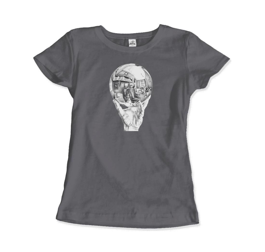 M.C. Escher Hand with Reflective Globe t-shirt by Art-O-Rama Shop