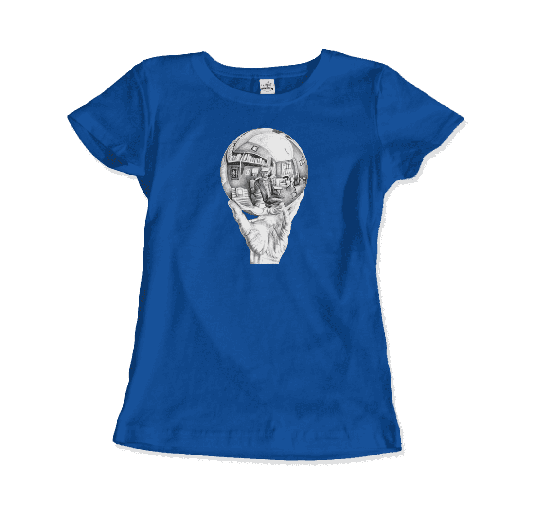 M.C. Escher Hand with Reflective Globe t-shirt by Art-O-Rama Shop
