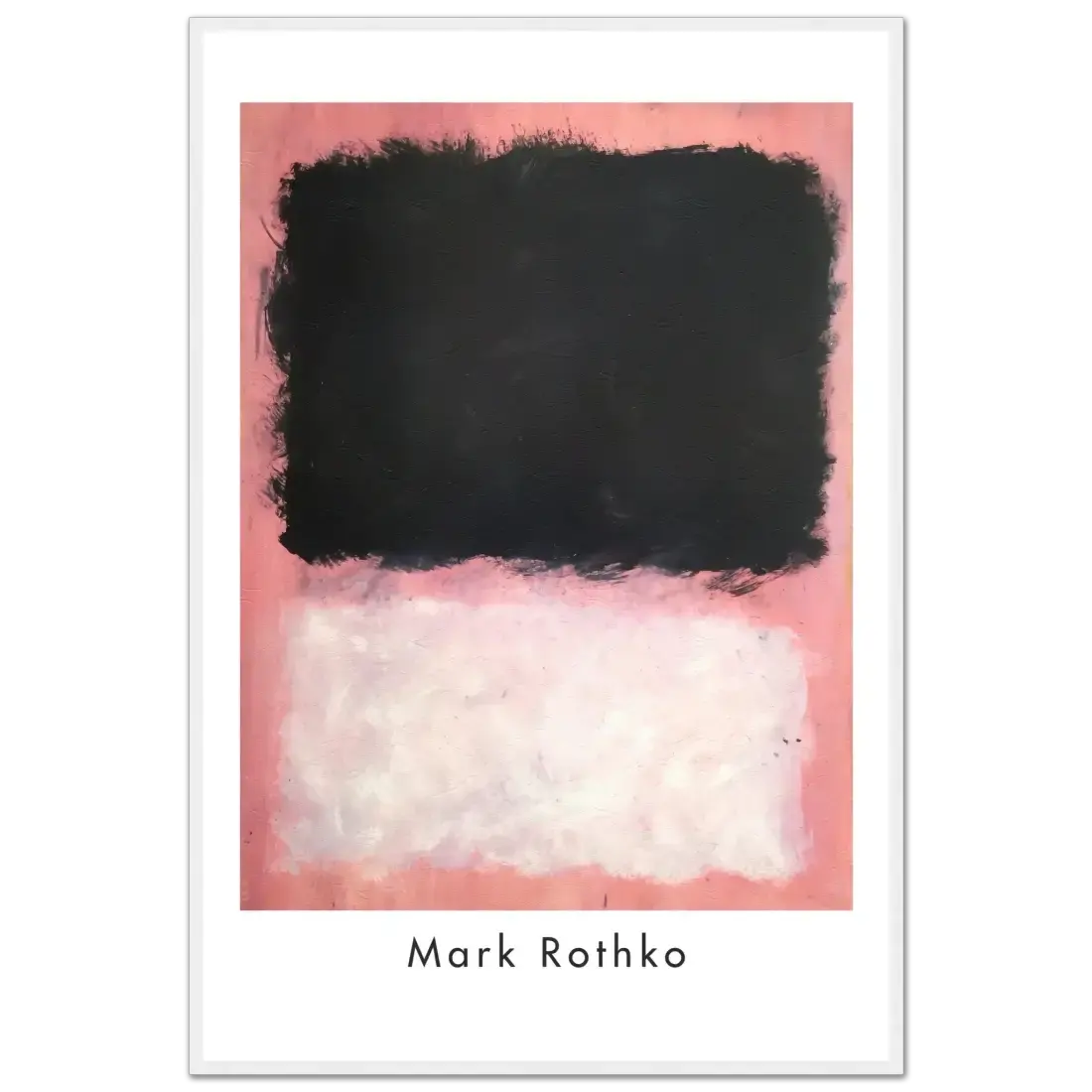 Mark Rothko Untitled, Pink, Black and White art poster by Art-O-Rama Shop