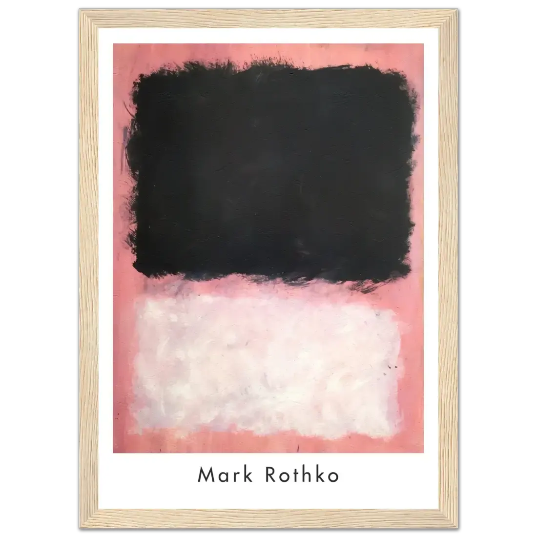 Mark Rothko Untitled, Pink, Black and White art poster by Art-O-Rama Shop