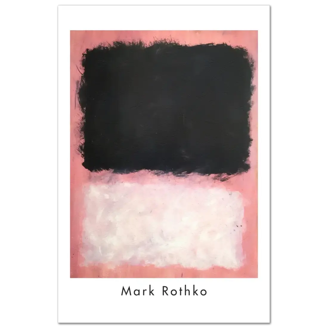 Mark Rothko Untitled, Pink, Black and White art poster by Art-O-Rama Shop