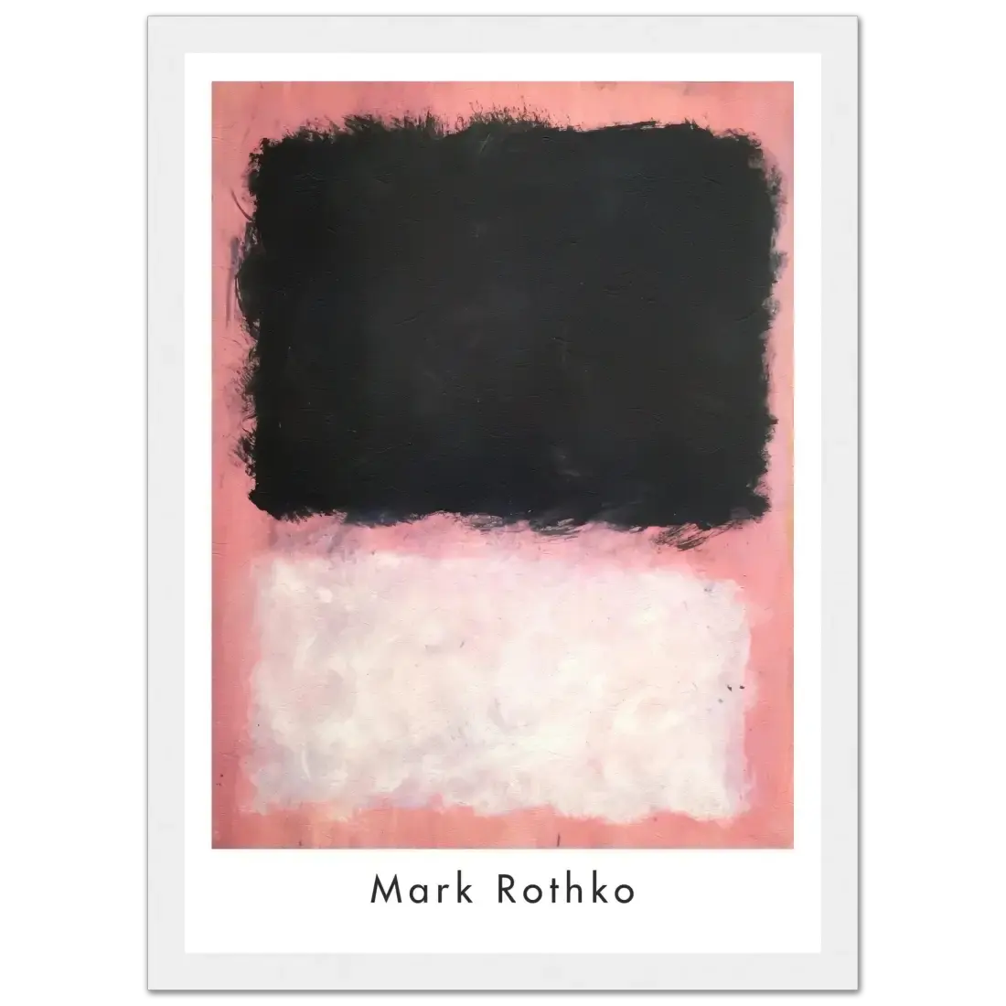 Mark Rothko Untitled, Pink, Black and White art poster by Art-O-Rama Shop