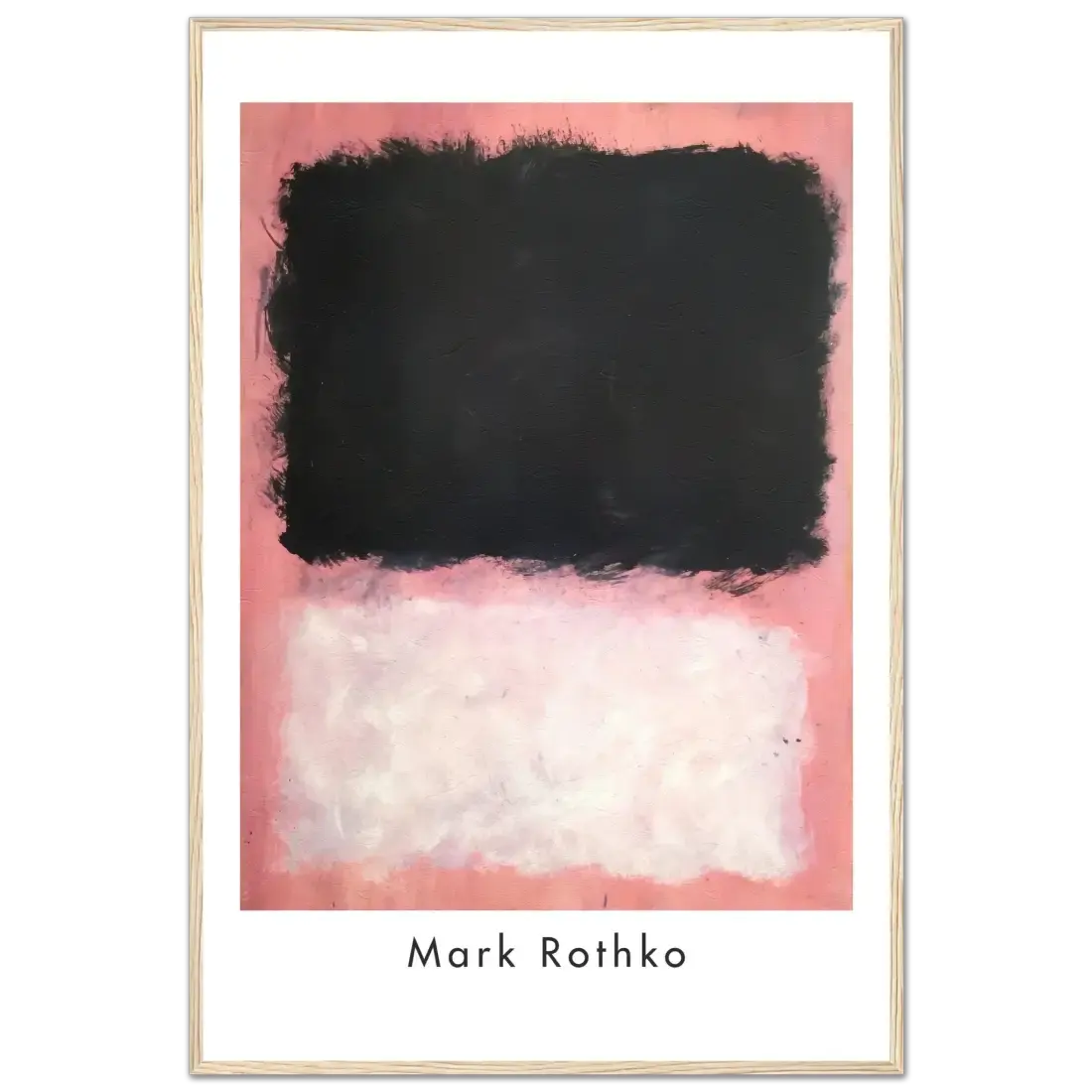 Mark Rothko Untitled, Pink, Black and White art poster by Art-O-Rama Shop