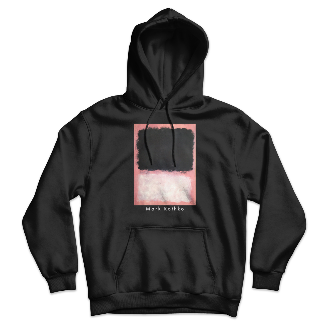 Mark Rothko - Untitled, Pink, Black and White Unisex Hoodie by Art-O-Rama Shop