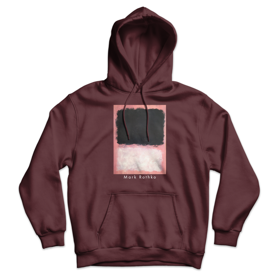 Mark Rothko - Untitled, Pink, Black and White Unisex Hoodie by Art-O-Rama Shop