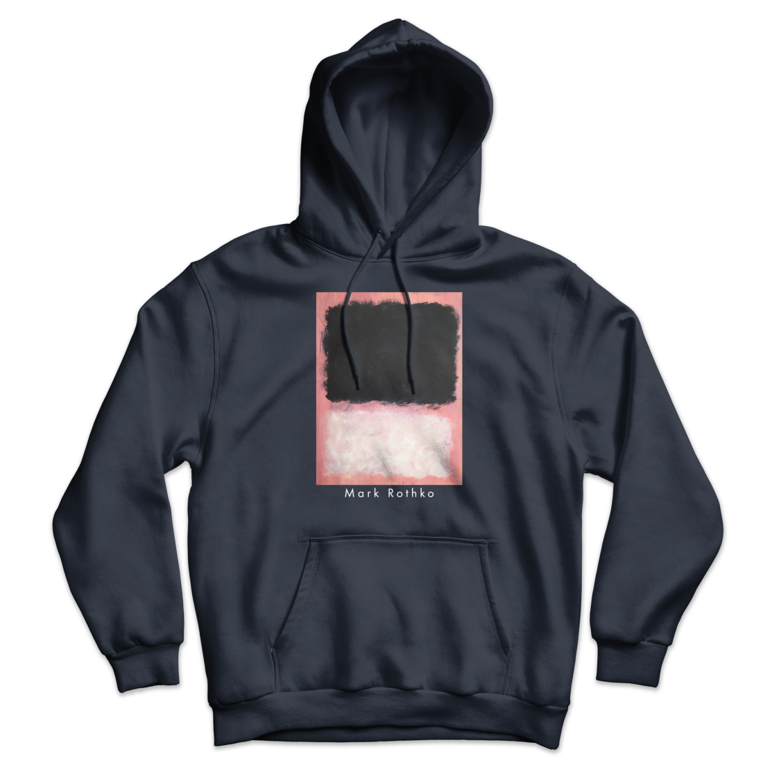Mark Rothko - Untitled, Pink, Black and White Unisex Hoodie by Art-O-Rama Shop