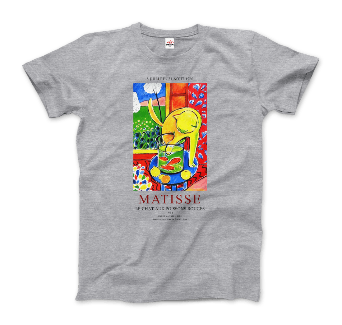 Matisse Exhibition, Le Chat Aux Poissons Rouges (The Cat) art t-shirt by Art-O-Rama Shop