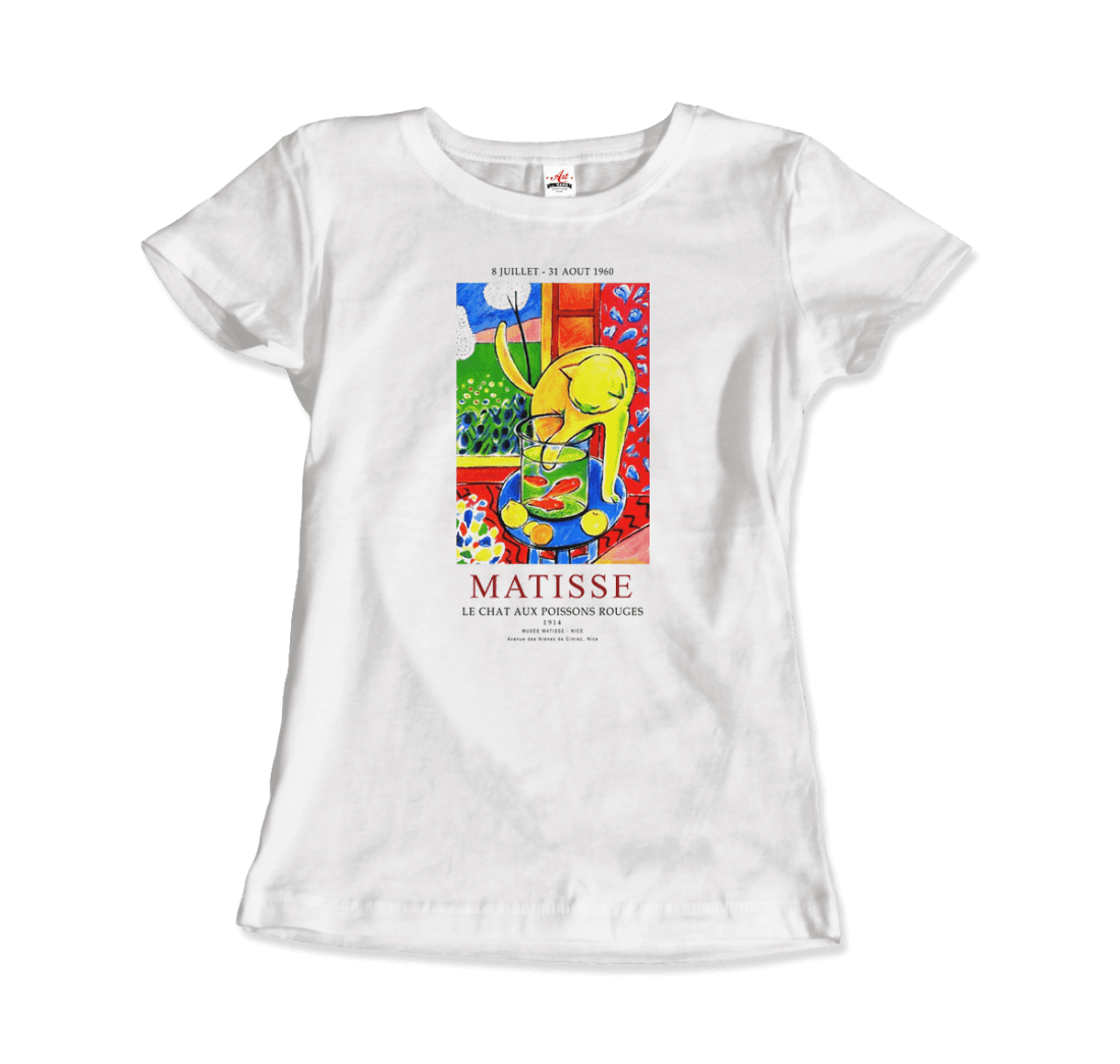Matisse Exhibition, Le Chat Aux Poissons Rouges (The Cat) art t-shirt by Art-O-Rama Shop
