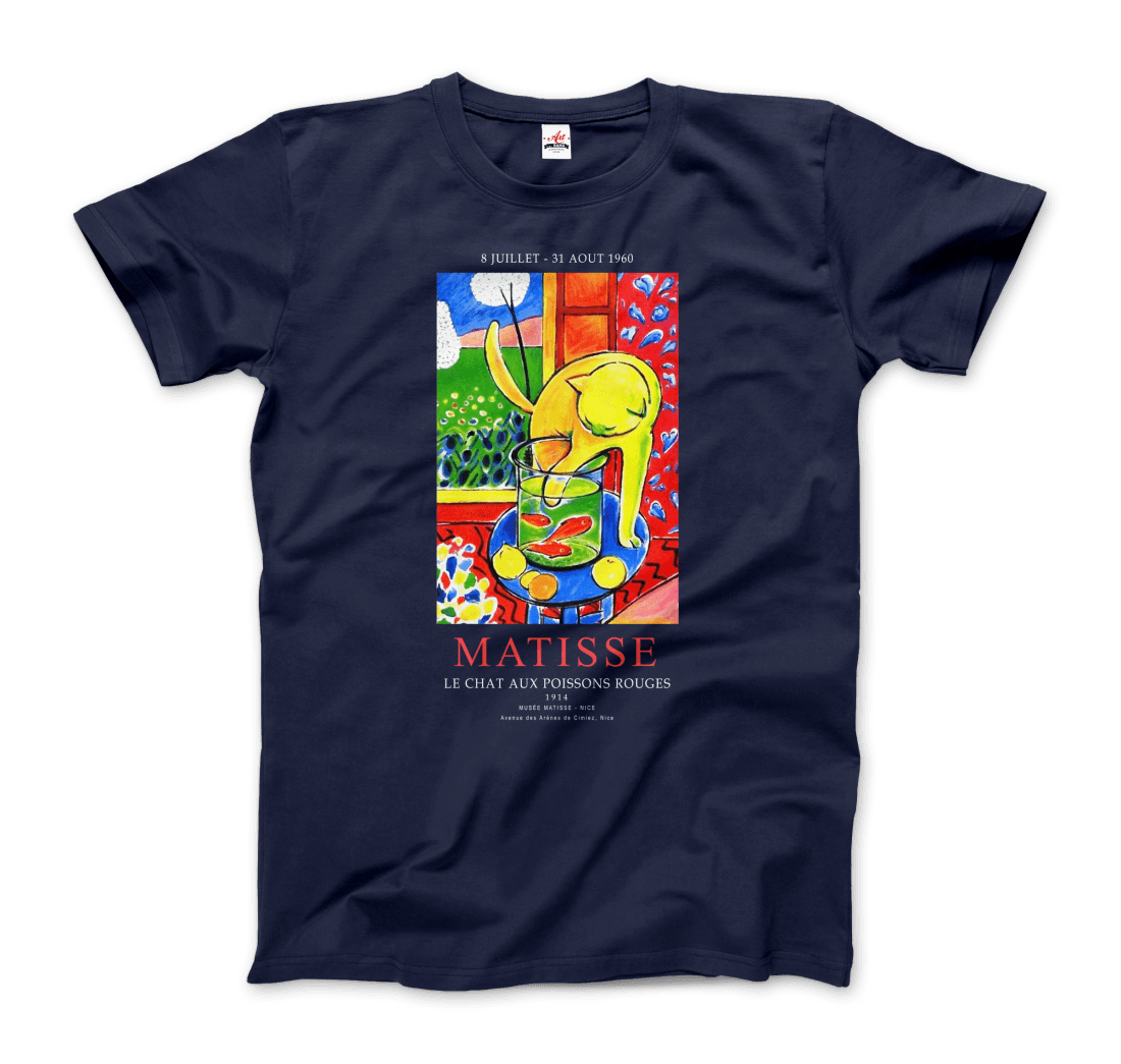 Matisse Exhibition, Le Chat Aux Poissons Rouges (The Cat) art t-shirt by Art-O-Rama Shop
