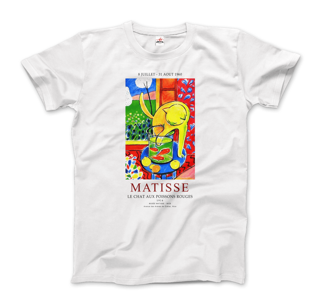 Matisse Exhibition, Le Chat Aux Poissons Rouges (The Cat) art t-shirt by Art-O-Rama Shop