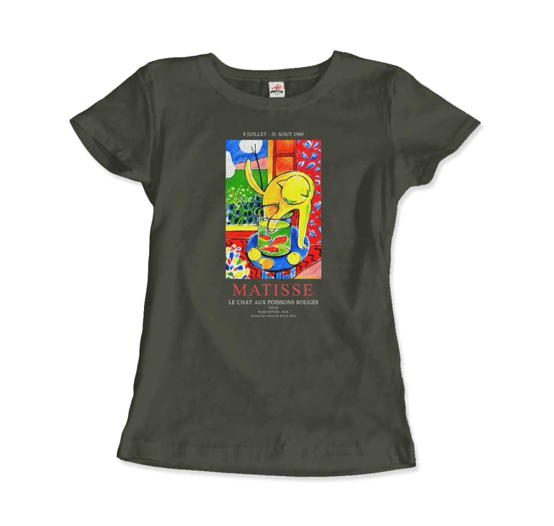Matisse Exhibition, Le Chat Aux Poissons Rouges (The Cat) art t-shirt by Art-O-Rama Shop