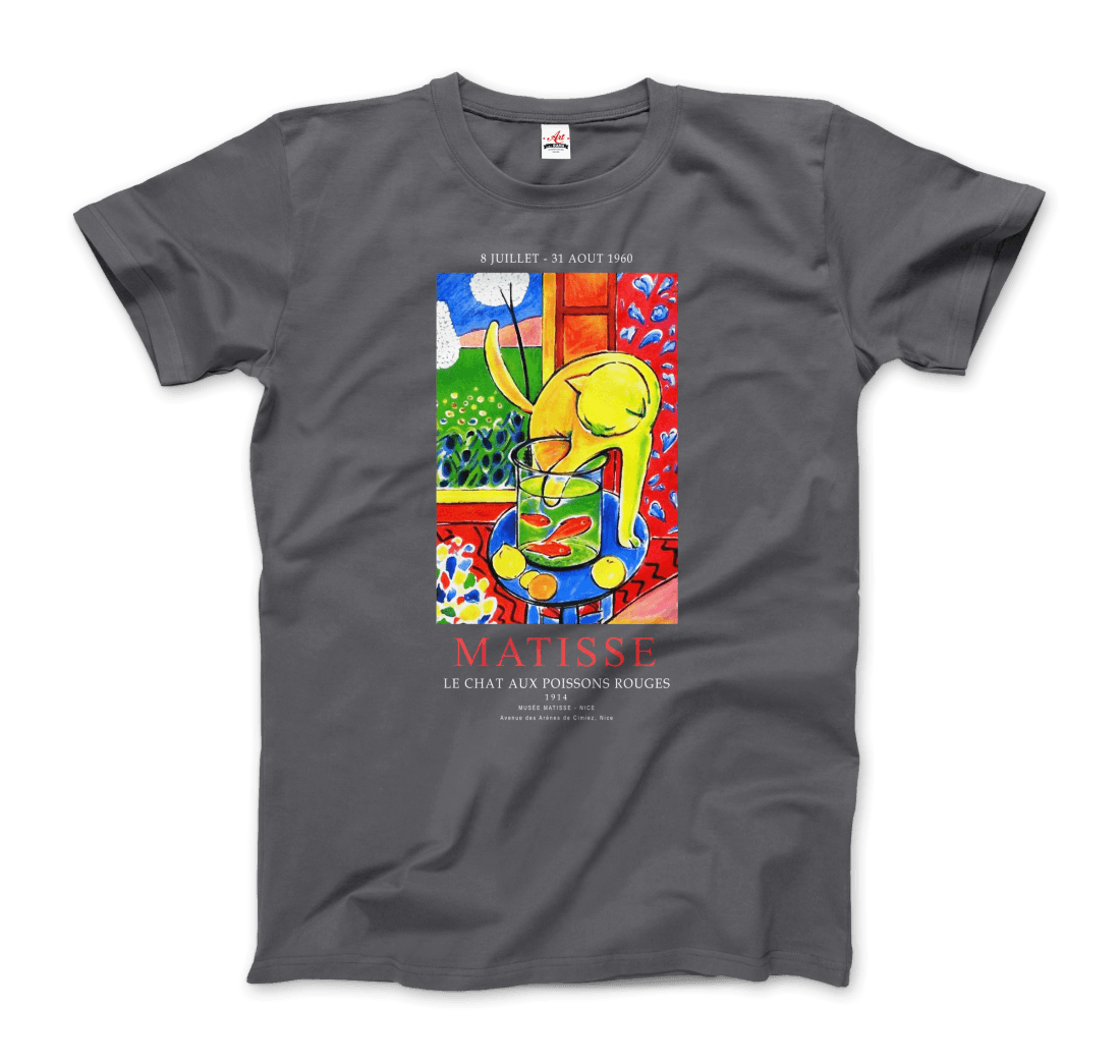 Matisse Exhibition, Le Chat Aux Poissons Rouges (The Cat) art t-shirt by Art-O-Rama Shop