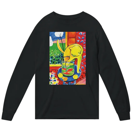 Matisse - The Cat With Red Fishes 1914 Artwork Long Sleeve Shirt by Art-O-Rama Shop