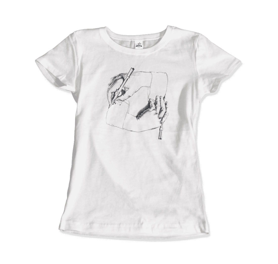 MC Escher Hand Drawing Hand art t-shirt by Art-O-Rama Shop