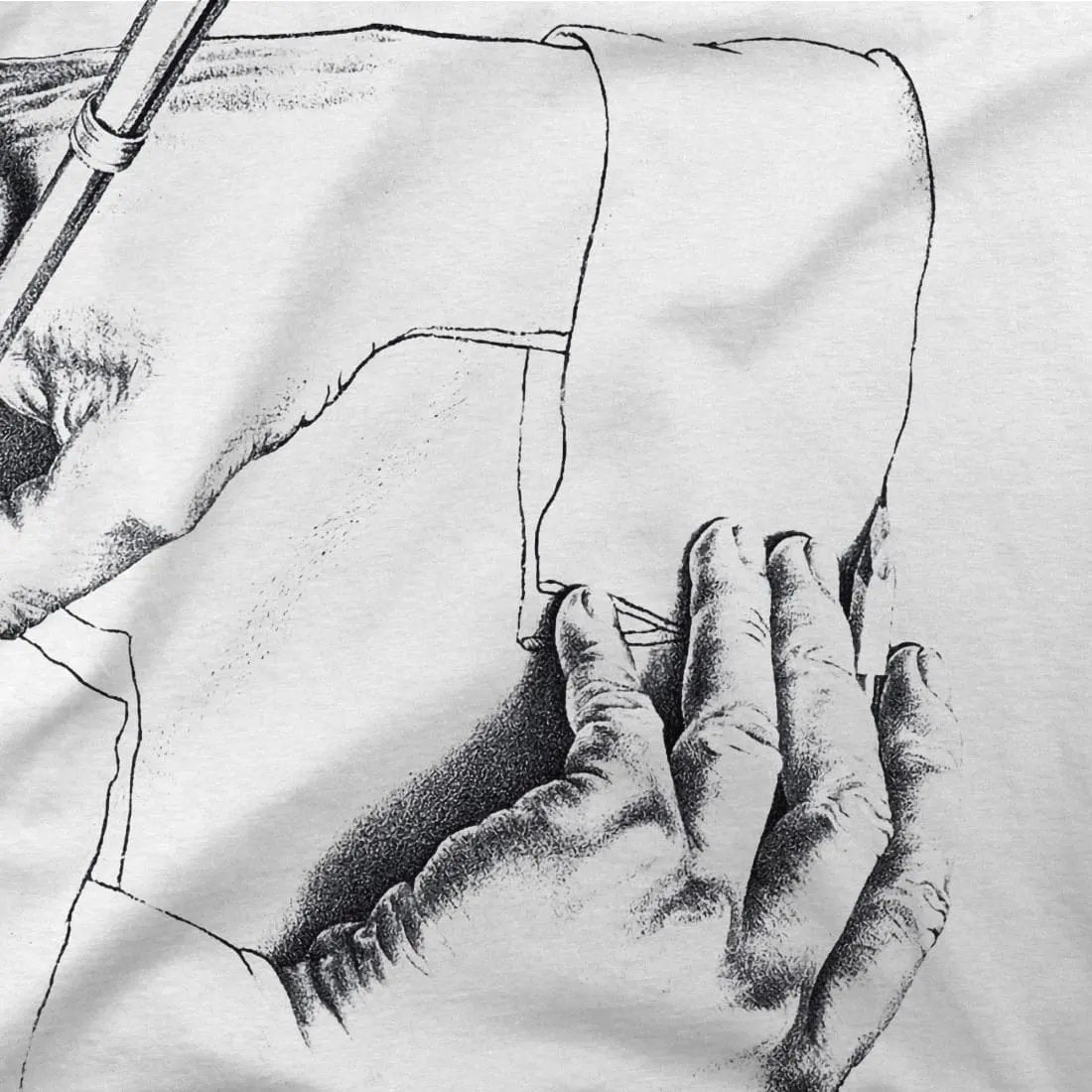 MC Escher Hand Drawing Hand art t-shirt by Art-O-Rama Shop