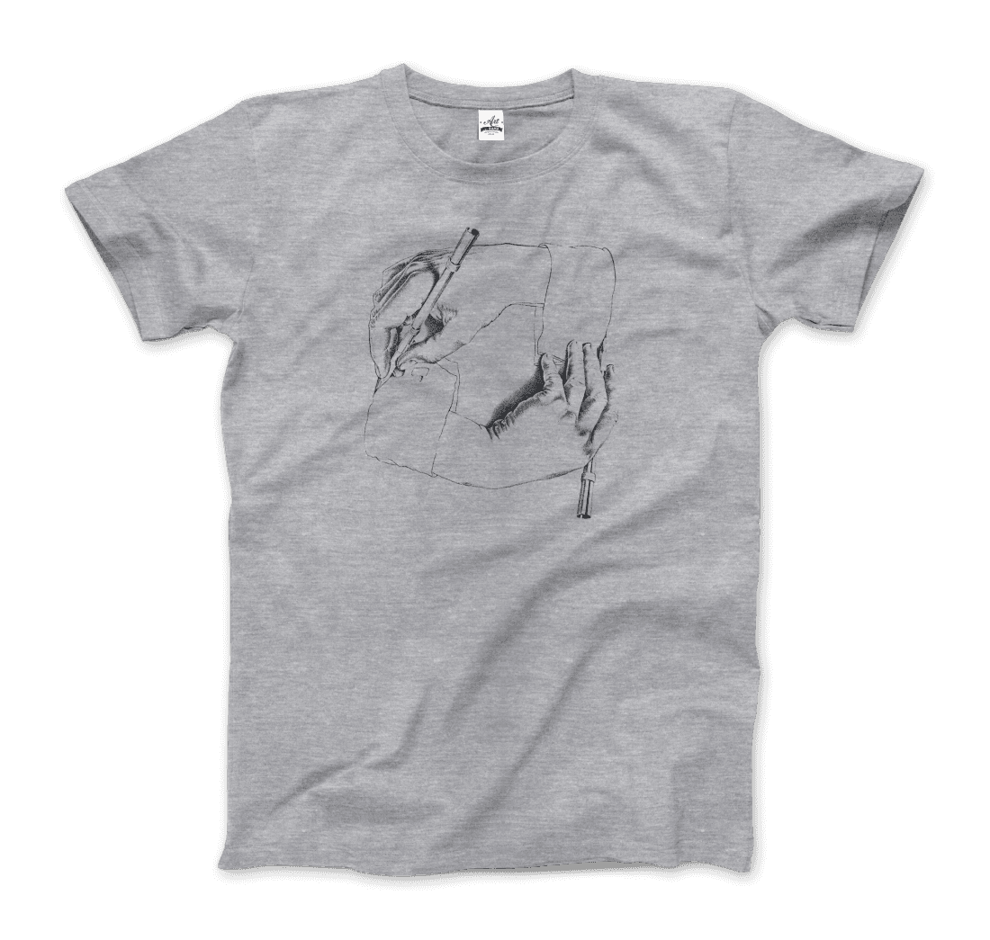 MC Escher Hand Drawing Hand art t-shirt by Art-O-Rama Shop