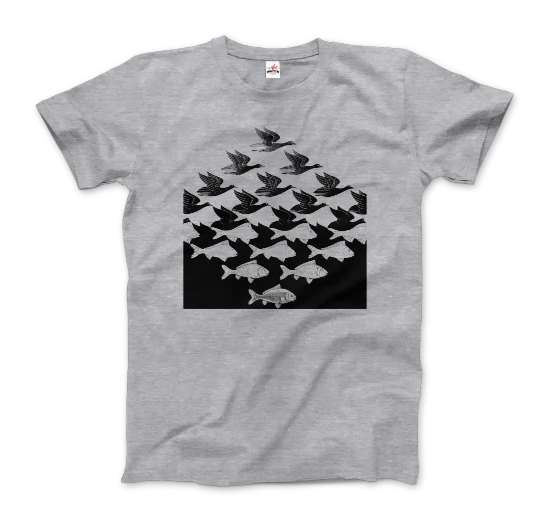 MC Escher Sky and Water I art t-shirt by Art-O-Rama Shop