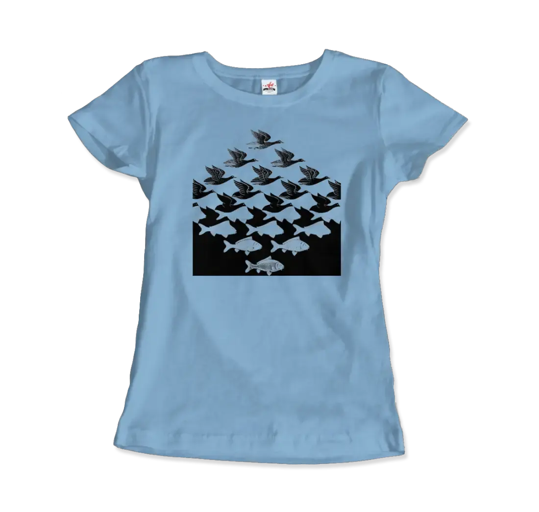 MC Escher Sky and Water I art t-shirt by Art-O-Rama Shop