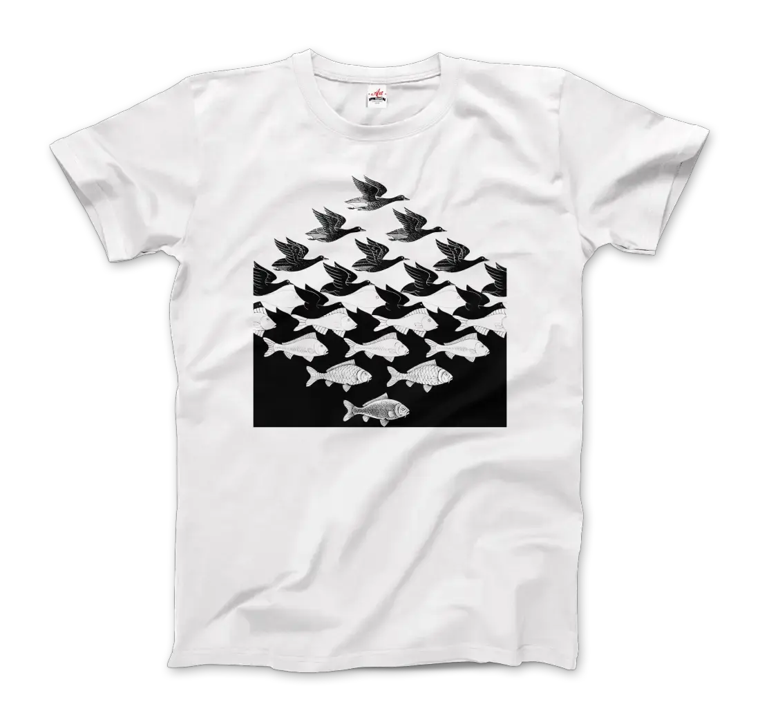 MC Escher Sky and Water I art t-shirt by Art-O-Rama Shop