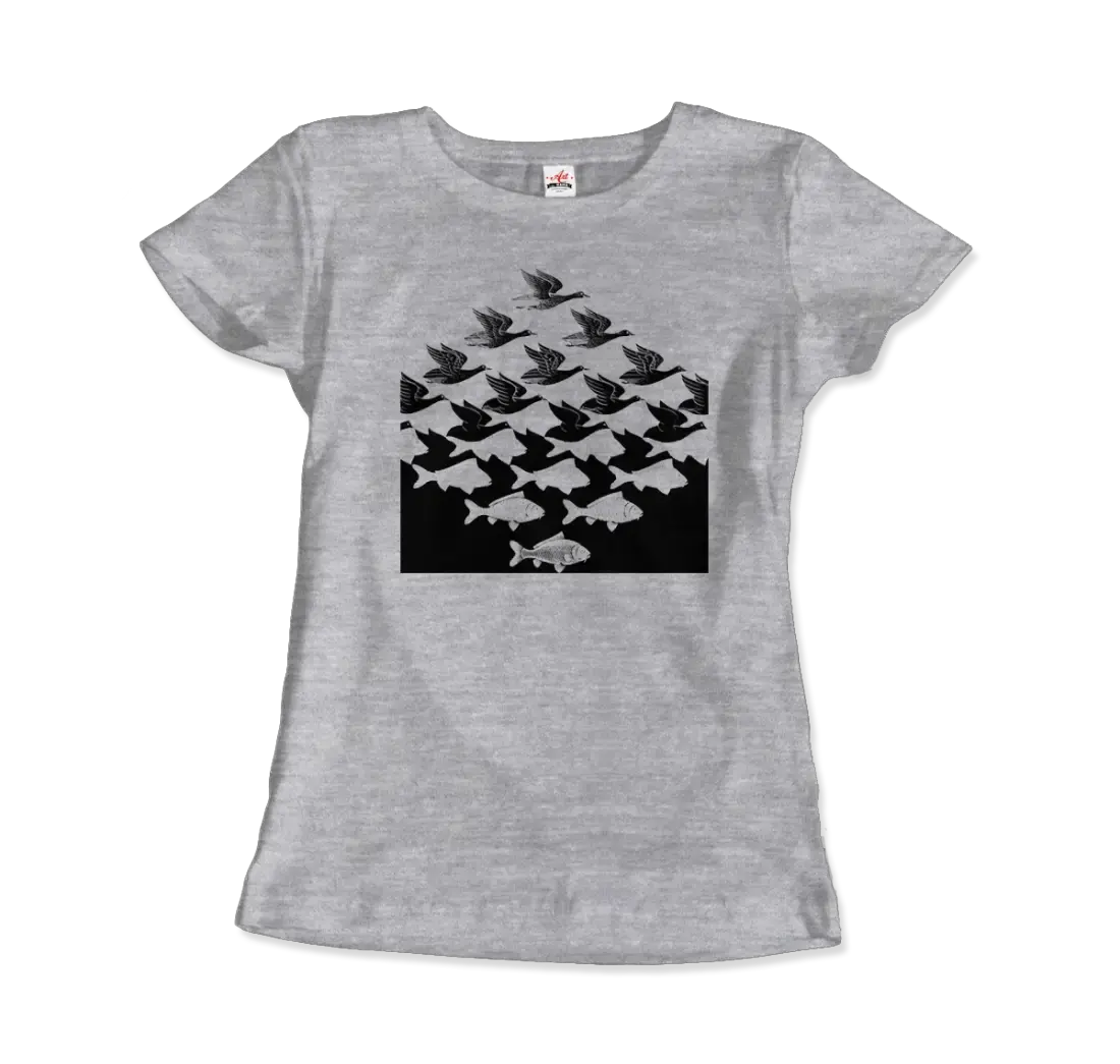 MC Escher Sky and Water I art t-shirt by Art-O-Rama Shop