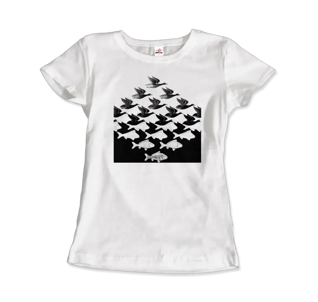 MC Escher Sky and Water I art t-shirt by Art-O-Rama Shop