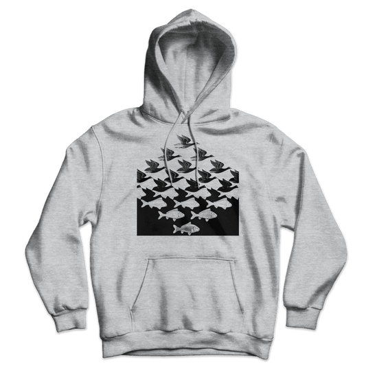 MC Escher Sky and Water I Art Unisex Hoodie by Art-O-Rama Shop
