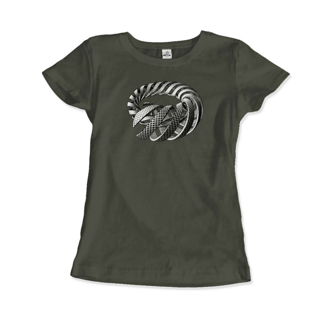 MC Escher Spirals art t-shirt by Art-O-Rama Shop