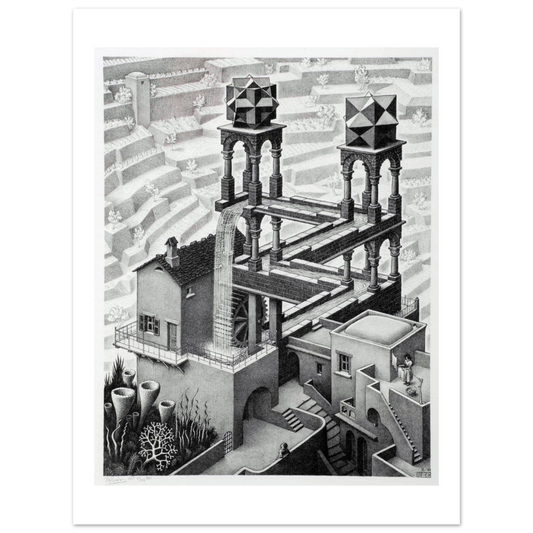 MC Escher Waterfall art poster by Art-O-Rama Shop