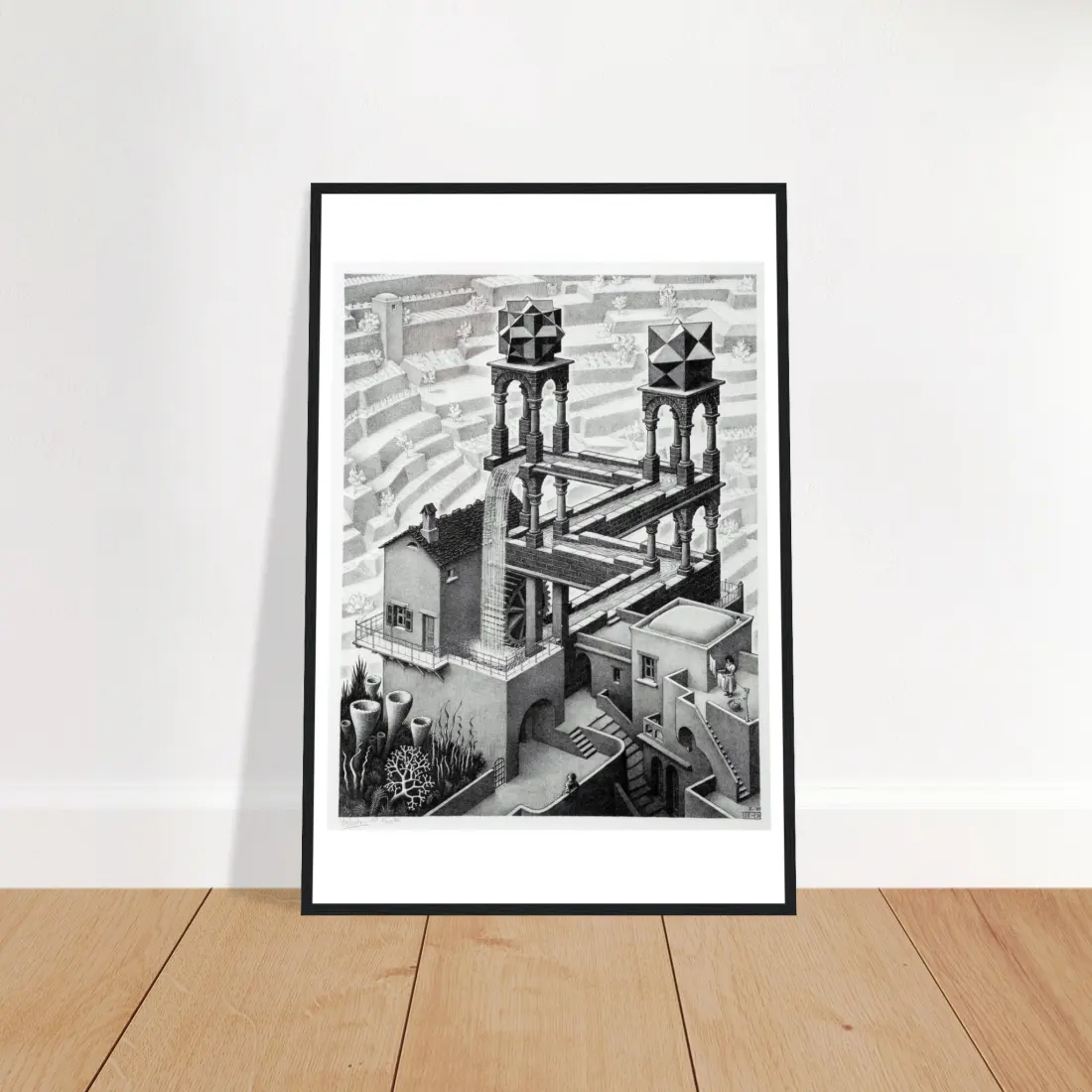 MC Escher Waterfall art poster by Art-O-Rama Shop