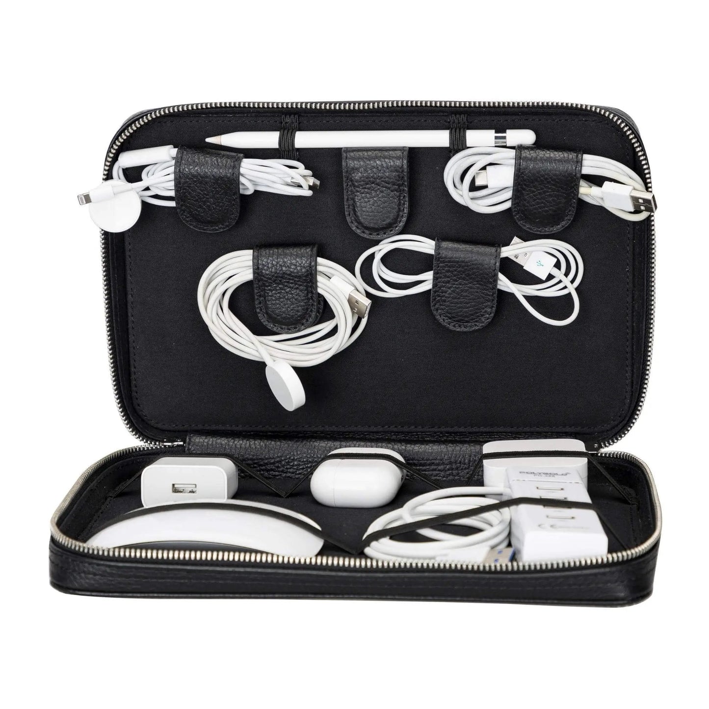 Medicine Handmade Leather Cable Travel Organizer by TORONATA
