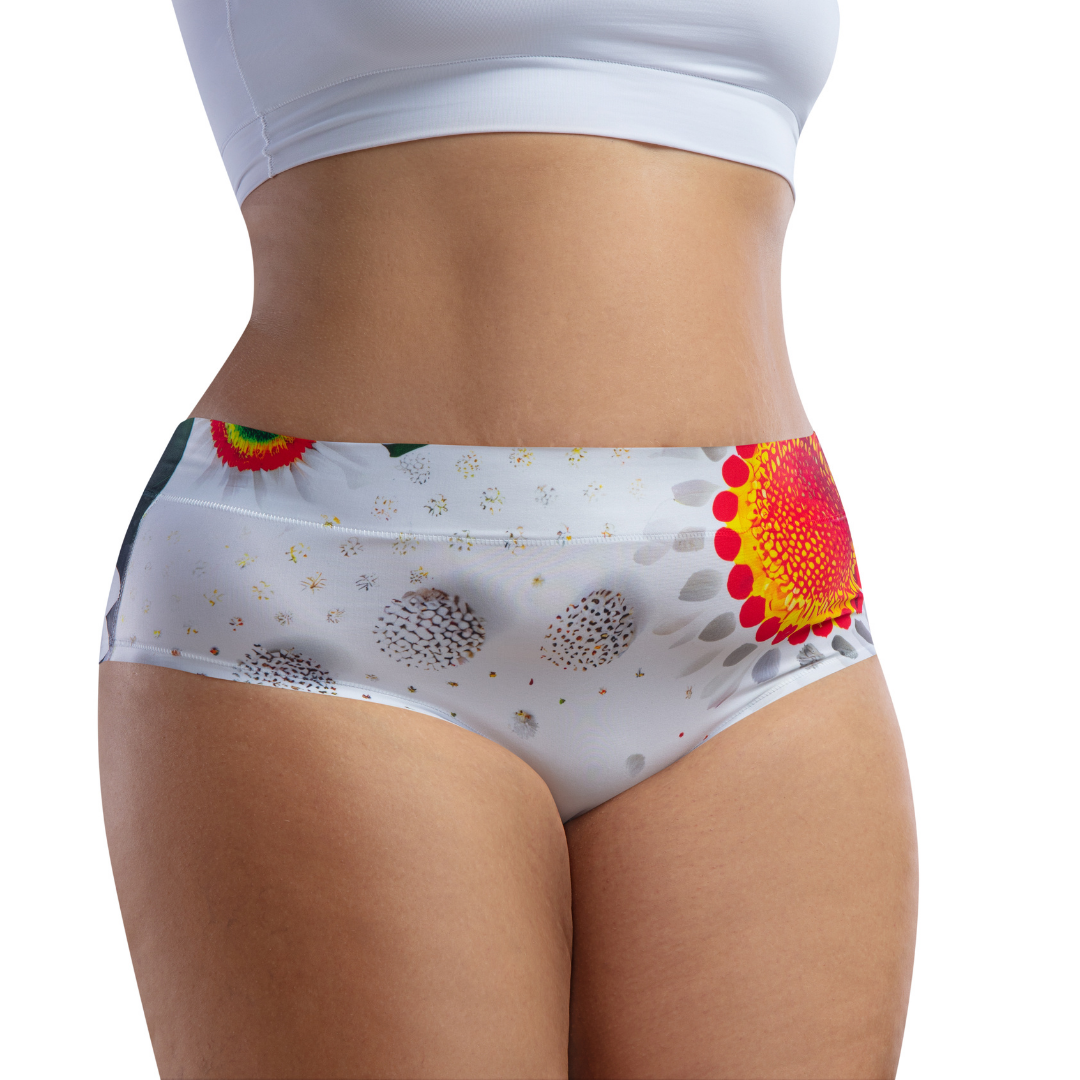 Memème Women’s Ultra-Comfortable DAISY– Tangelo - Queen Size Panties | Breathable Cotton Crotch, Stretchy Fit by Memème