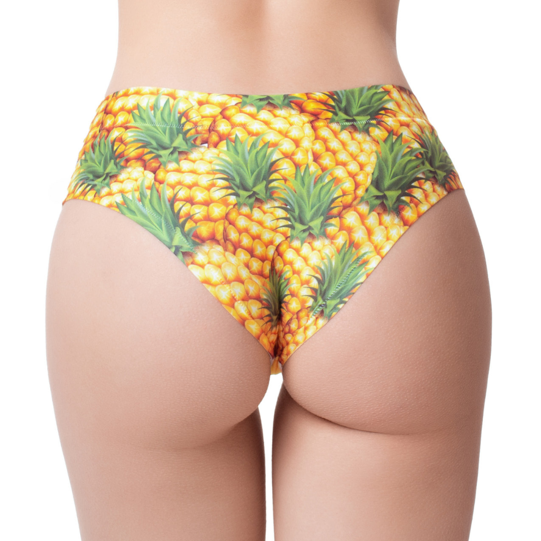 Memème Women’s Ultra-Comfortable FRESH SUMMER - Pineapple - Panties | Breathable Cotton Crotch, Stretchy Fit by Mememe