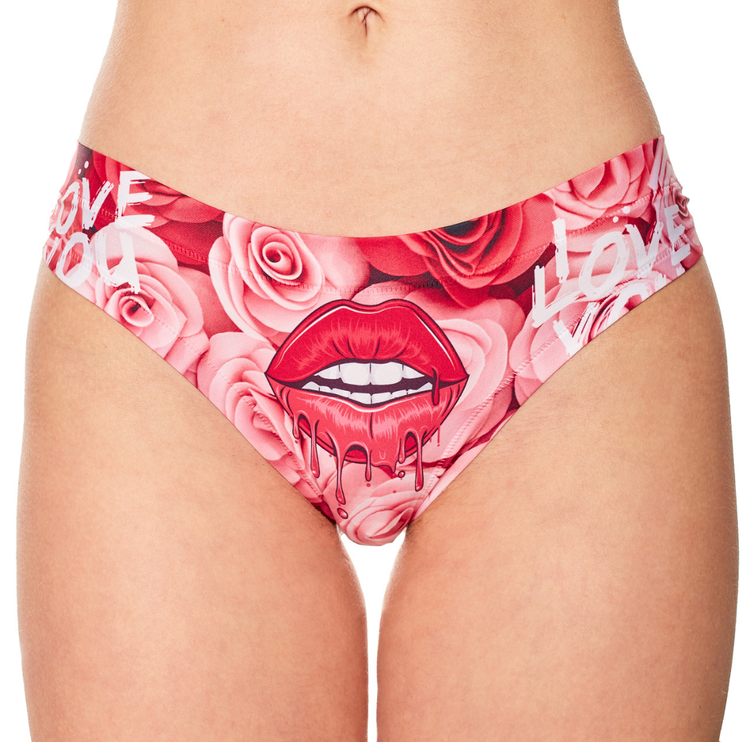 Memème Women’s Ultra-Comfortable LOVE - Passion - Panties | Breathable Cotton Crotch, Stretchy Fit, No Elastic Bands by Mememe