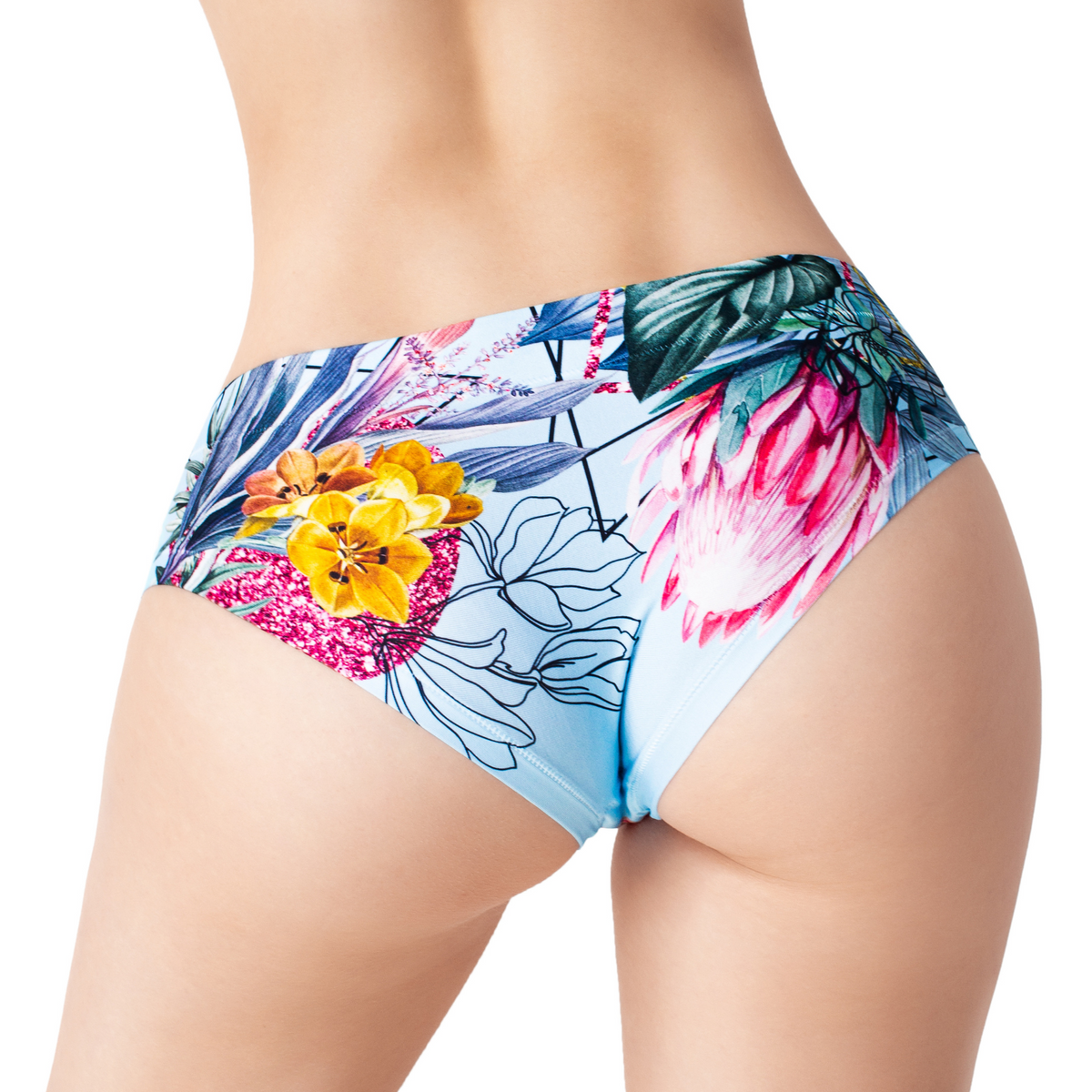 Memème Women’s Ultra-Comfortable SECRET GARDEN - Frida Blue - Panties | Breathable Cotton Crotch, Stretchy Fit by Mememe