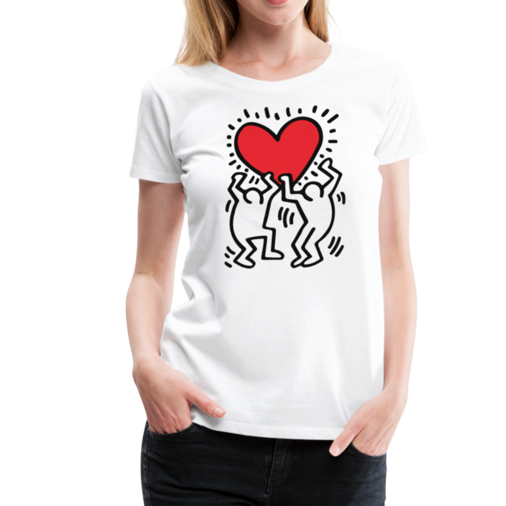 Men Holding Heart icon, street art t-shirt by Art-O-Rama Shop