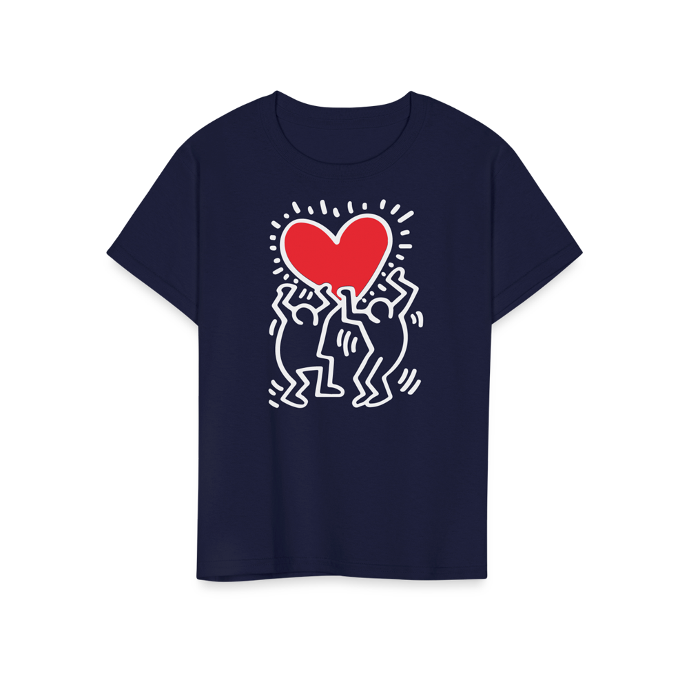 Men Holding Heart icon, street art t-shirt by Art-O-Rama Shop