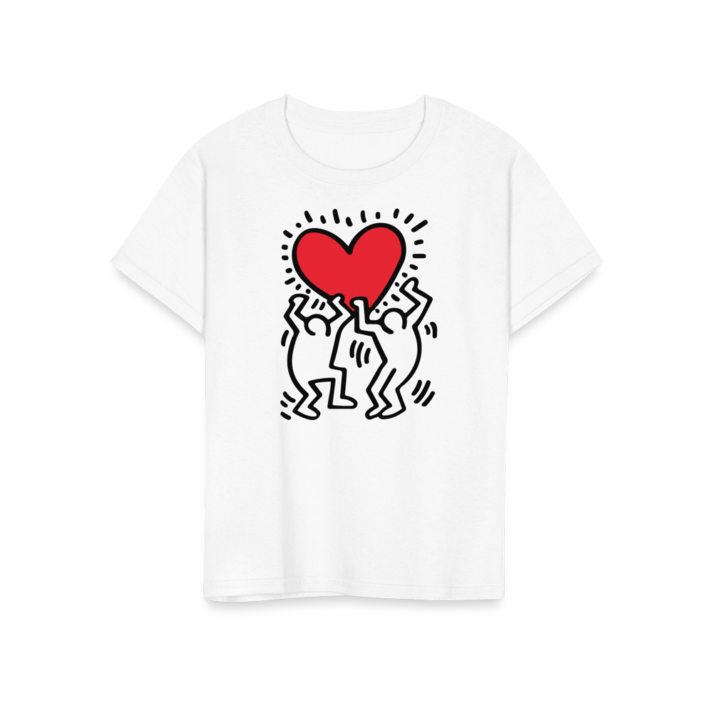 Men Holding Heart icon, street art t-shirt by Art-O-Rama Shop