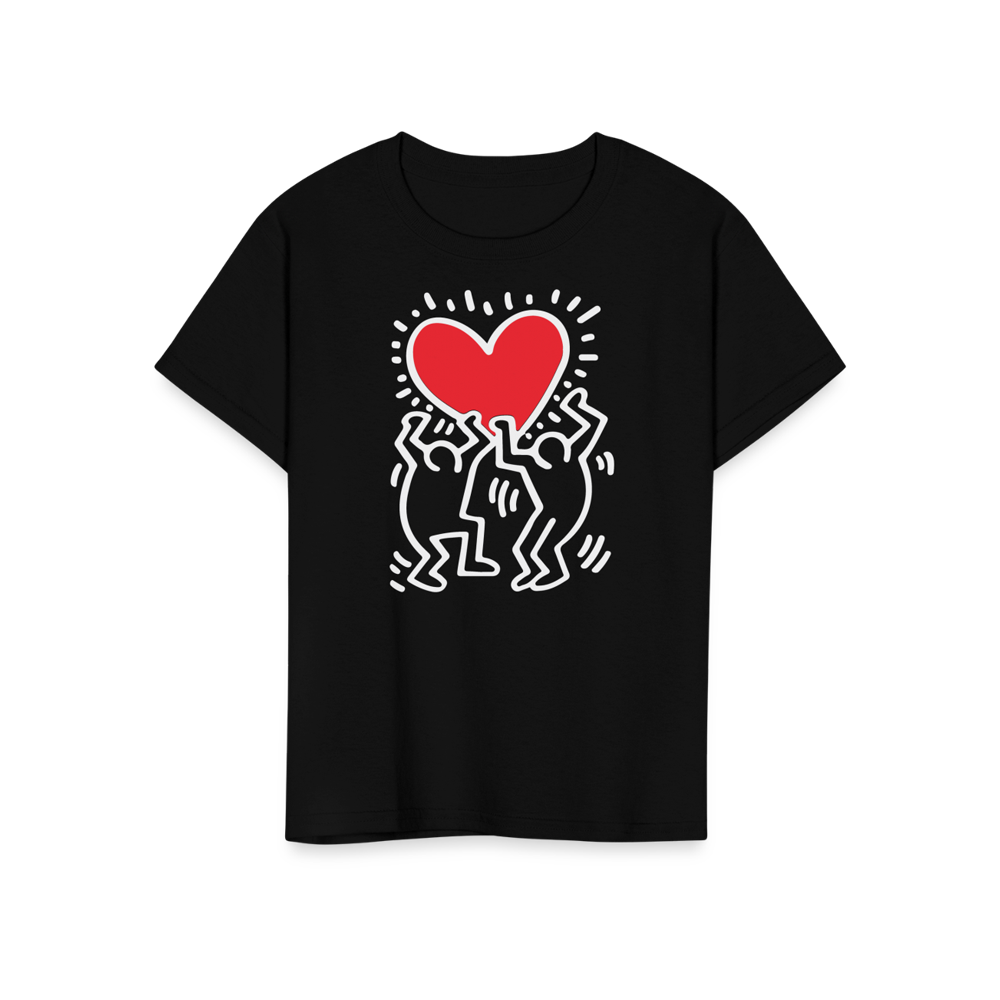 Men Holding Heart icon, street art t-shirt by Art-O-Rama Shop