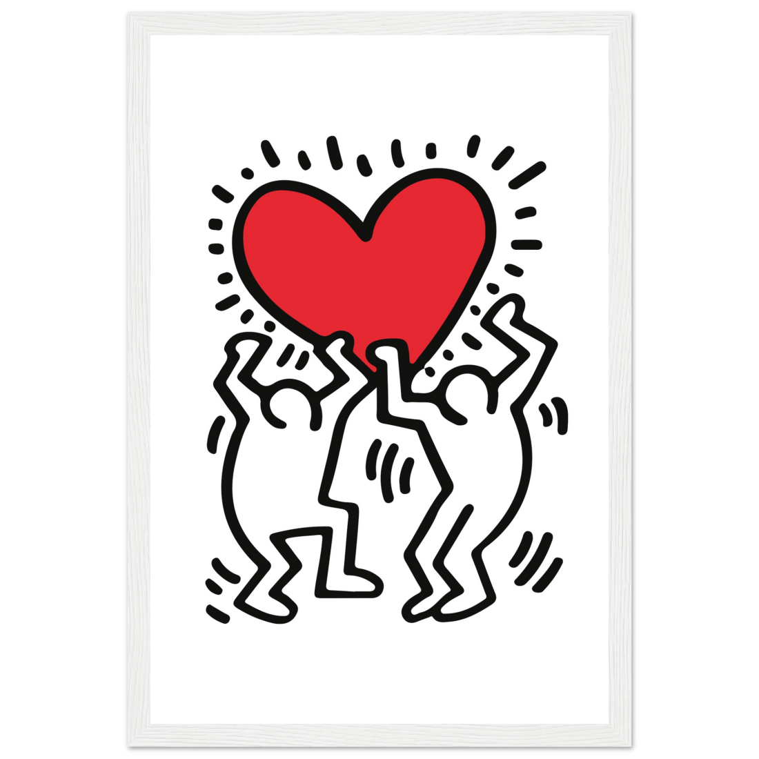 Men Holding Heart pop art poster by Art-O-Rama Shop