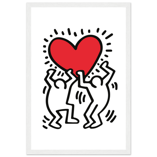Men Holding Heart pop art poster by Art-O-Rama Shop