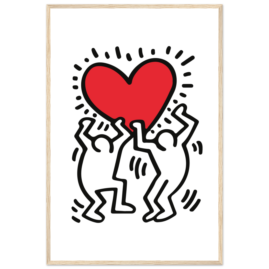 Men Holding Heart pop art poster by Art-O-Rama Shop