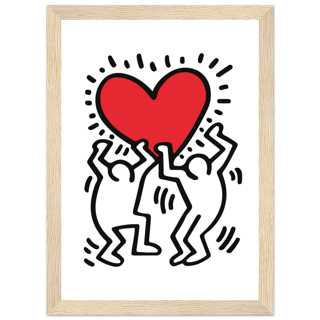 Men Holding Heart pop art poster by Art-O-Rama Shop