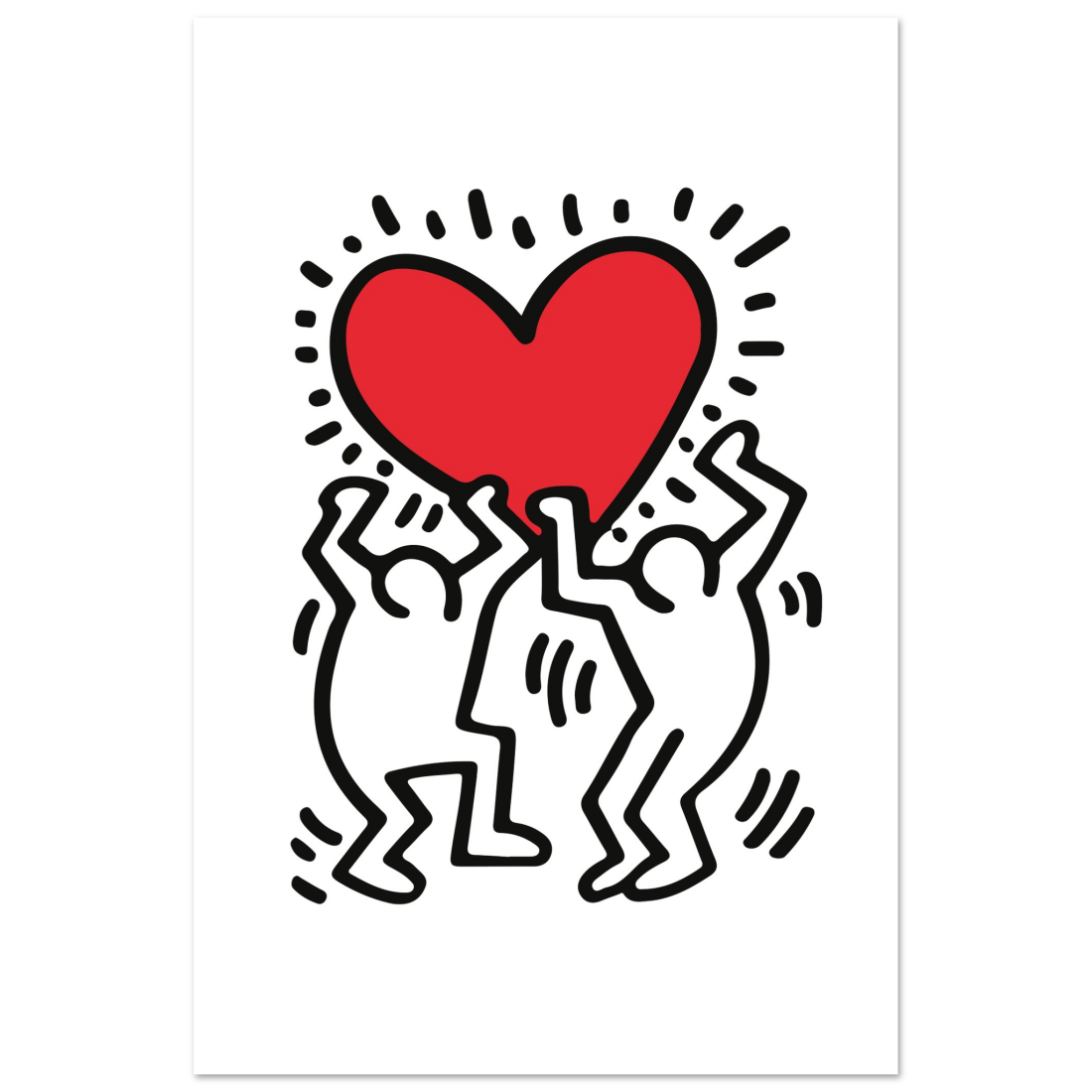 Men Holding Heart pop art poster by Art-O-Rama Shop