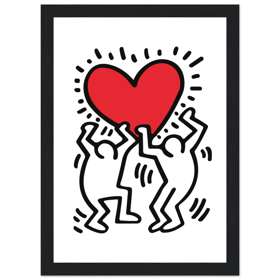 Men Holding Heart pop art poster by Art-O-Rama Shop
