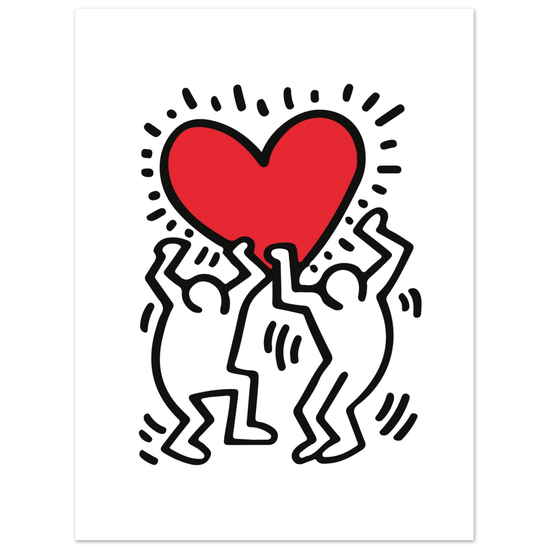 Men Holding Heart pop art poster by Art-O-Rama Shop