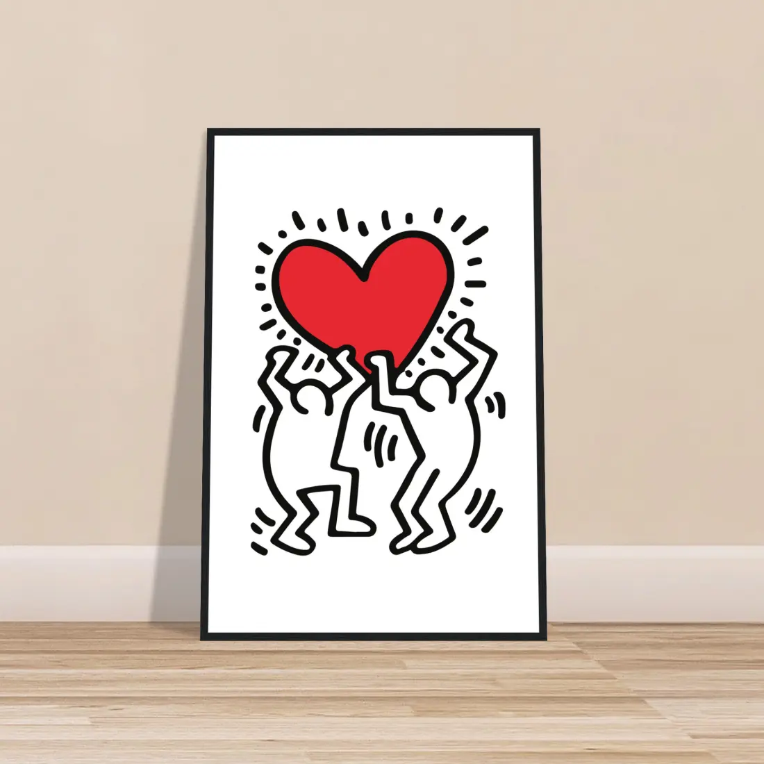 Men Holding Heart pop art poster by Art-O-Rama Shop