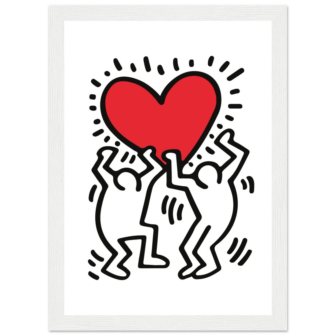 Men Holding Heart pop art poster by Art-O-Rama Shop