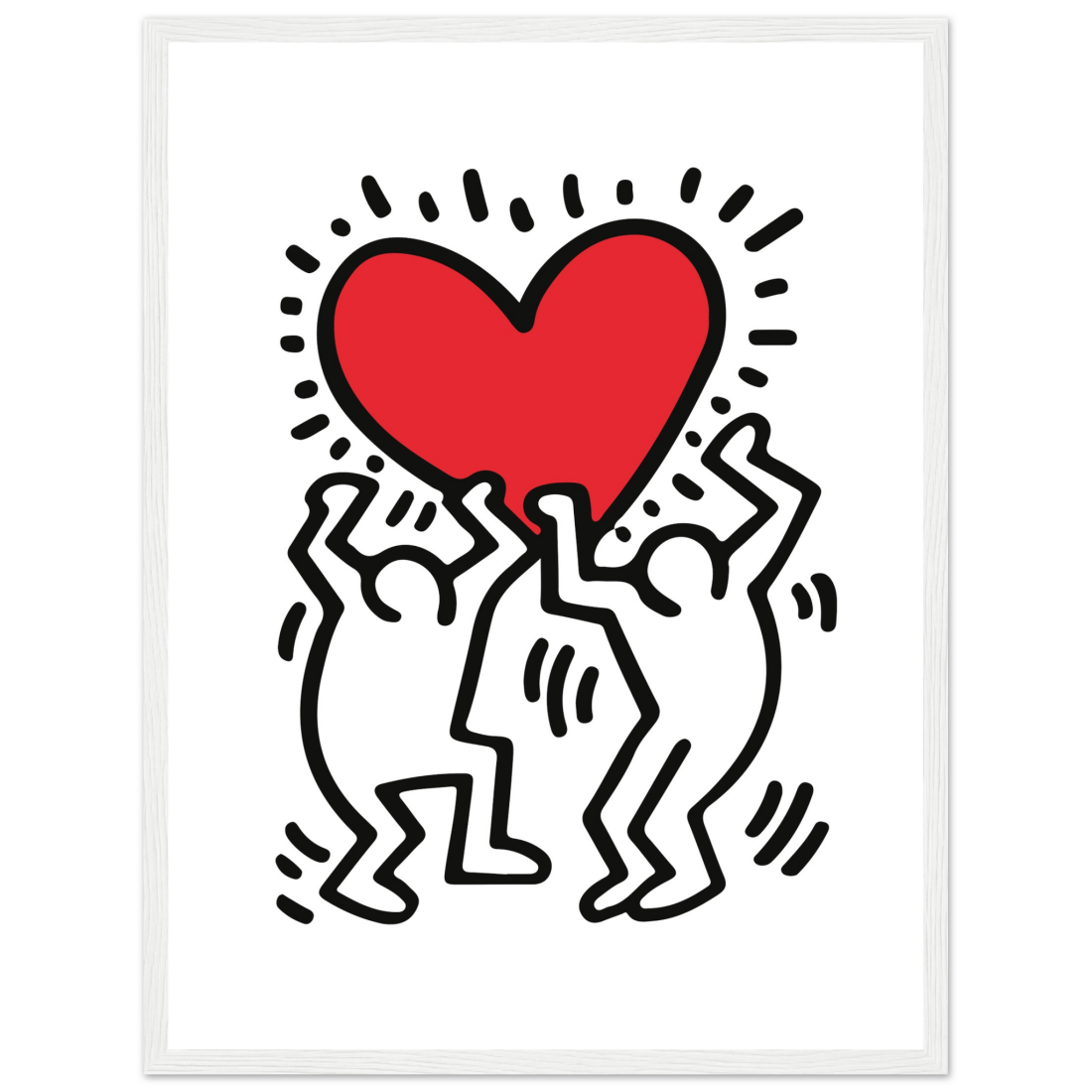 Men Holding Heart pop art poster by Art-O-Rama Shop